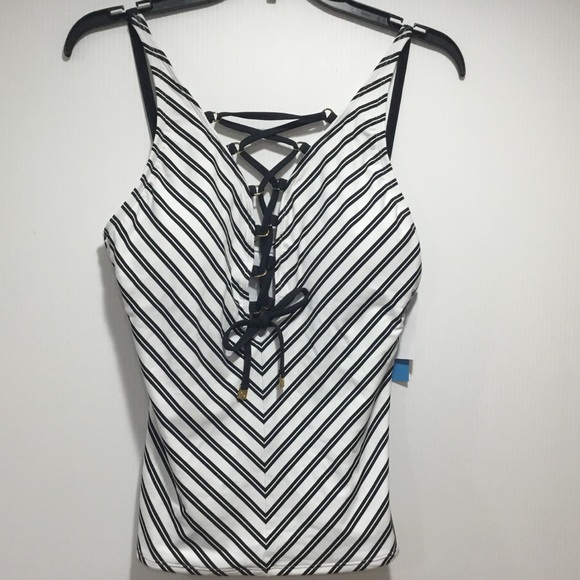 Bleu Rod Beattie Other - Blue Rod Beattie Lace-up Plunge Tankini Size 10